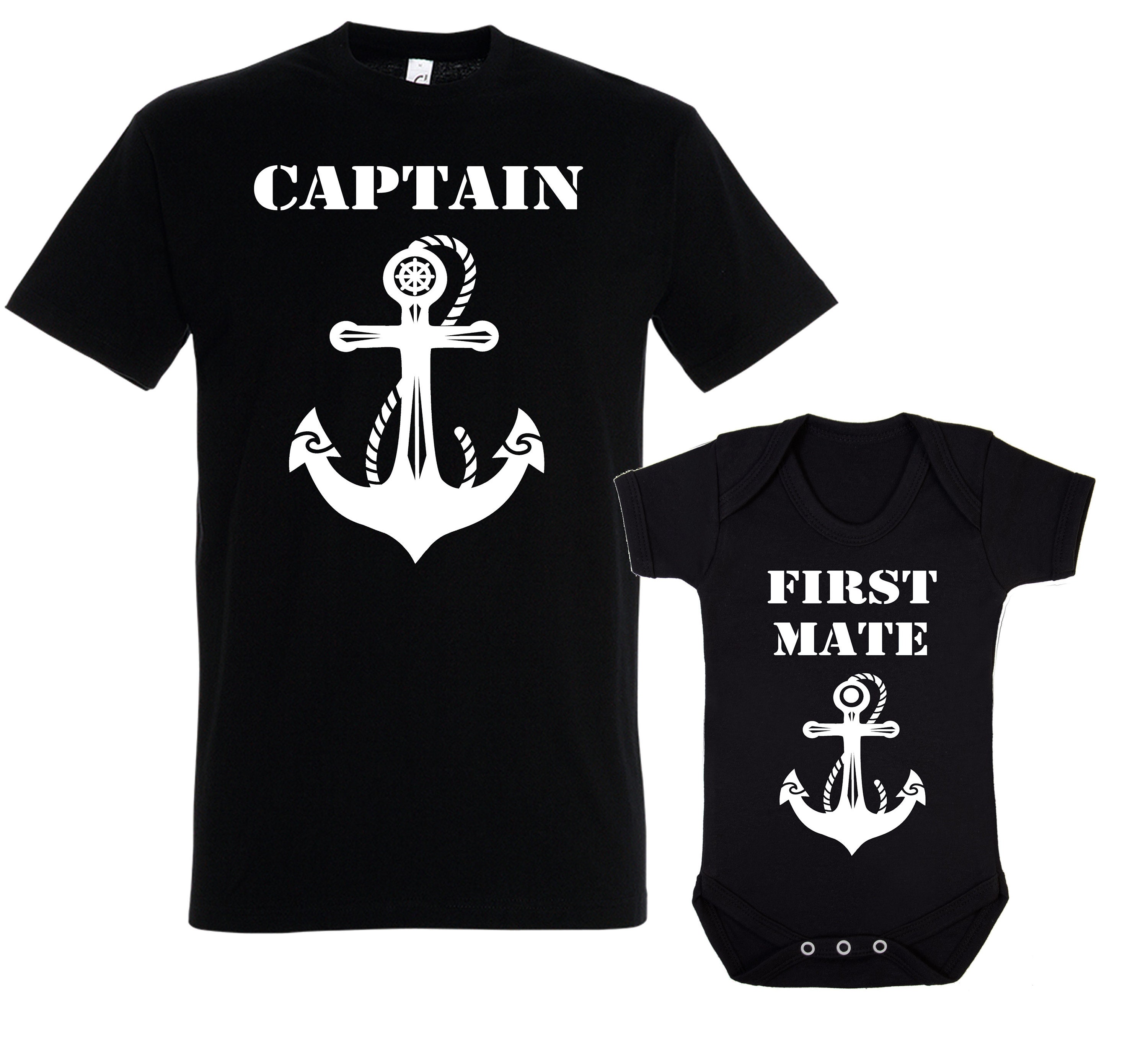 Captain and First Mate Dad Son Father Matching T-shirt | Etsy