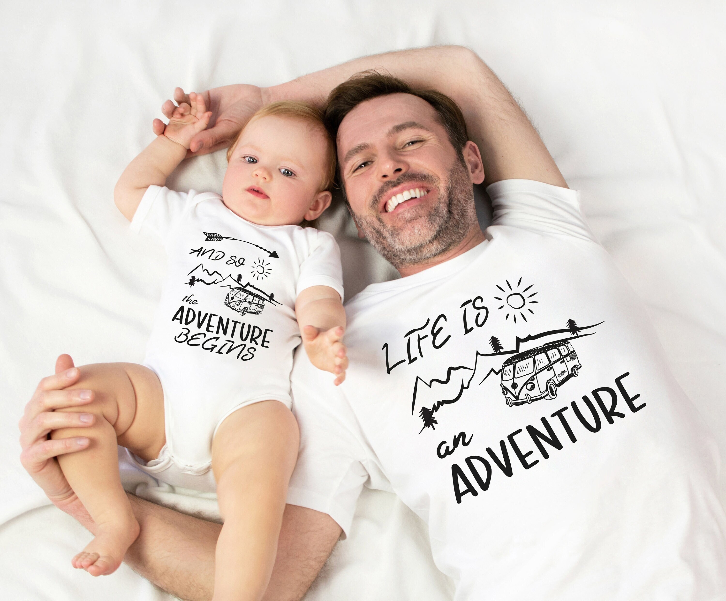 Matching baby sale and dad outfits