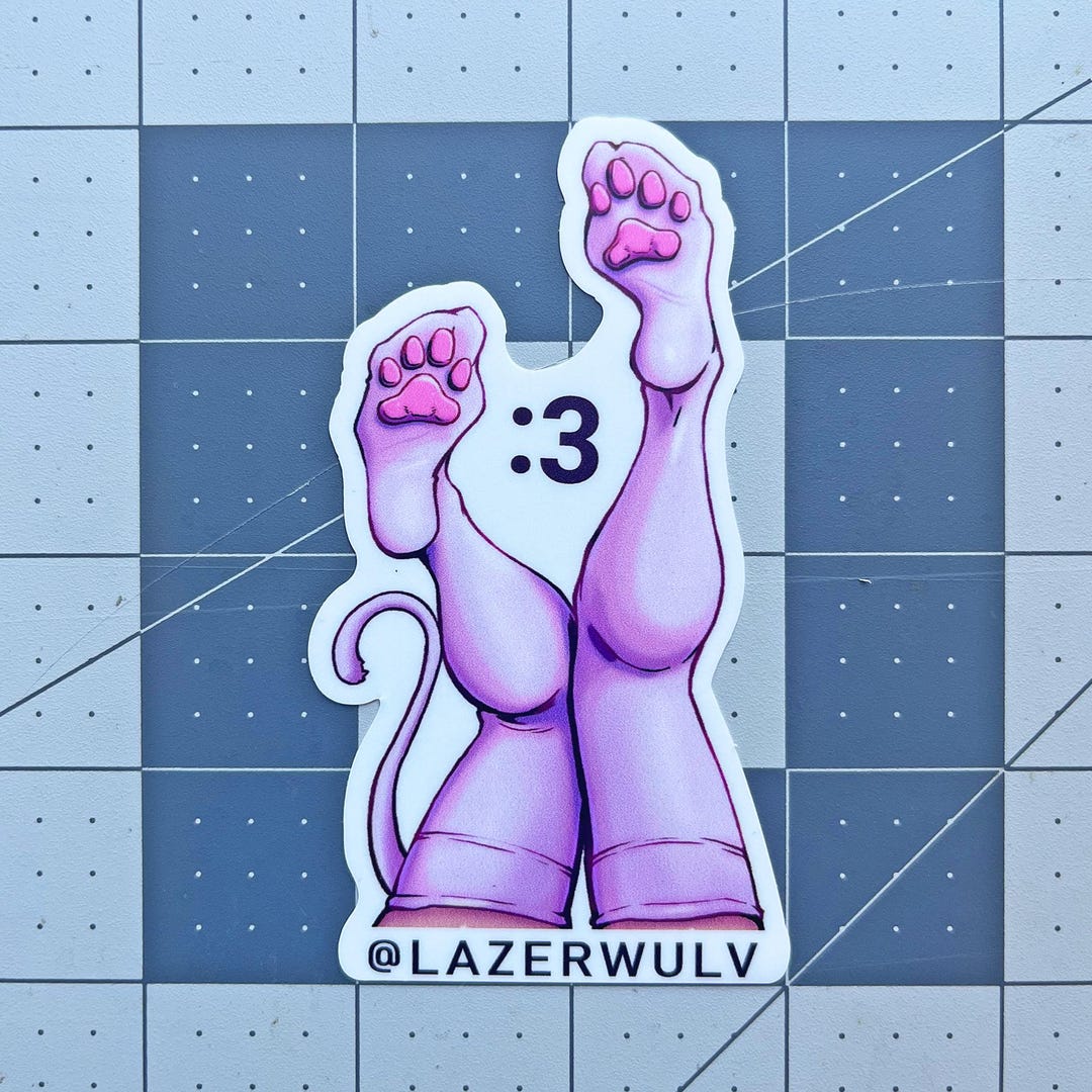 Footsie Series Paw Socks Vinyl Decal - Etsy