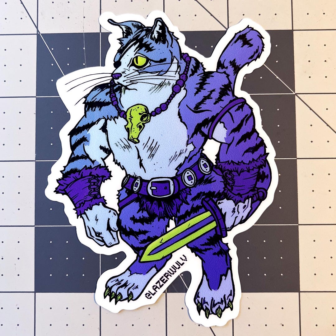 Warrior Kitty 3x4 Vinyl Decal - Etsy
