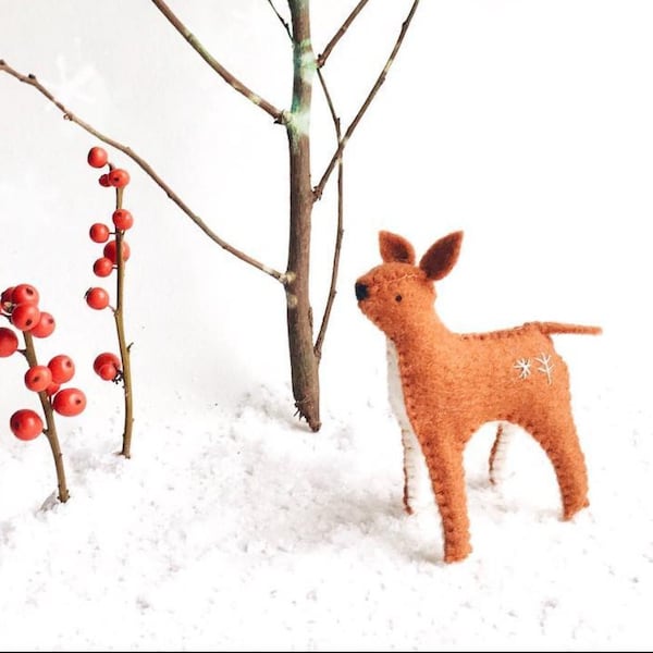 Little Deer Kit - Soft Sculpture - Felt Sewing - Craftpod