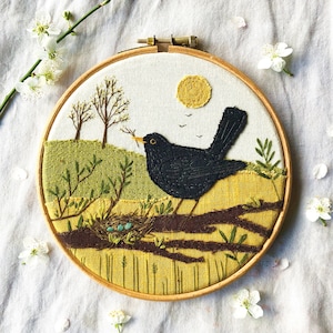 Blackbird's Nest Appliqué Embroidery Kit