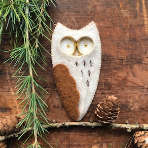 Owl Scissors Case Kit - Scissors included - 100% Wool Felt