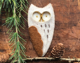 Owl Scissors Case Kit - Scissors included - 100% Wool Felt