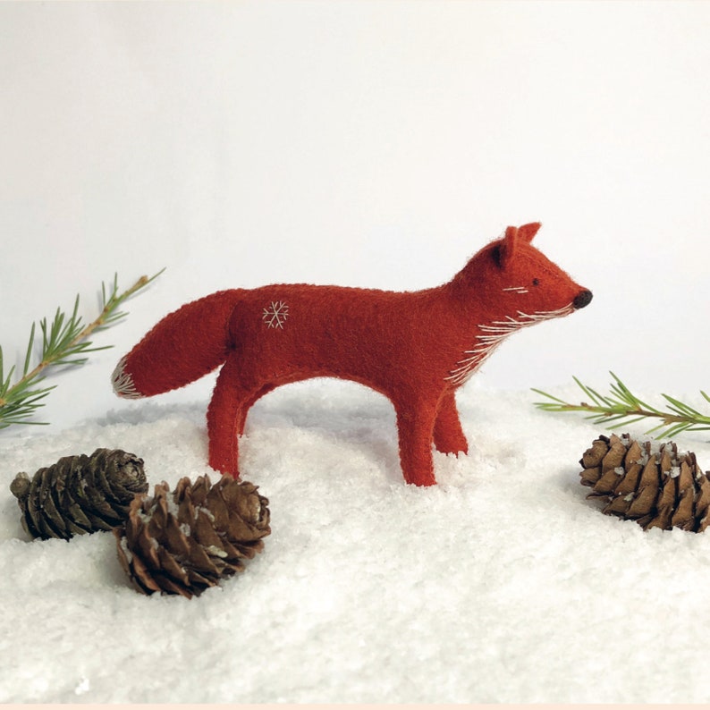 Felt Fox Kit Soft Sculpture Sewing Craftpod zdjęcie 1