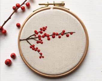 Winterberry Embroidery Kit