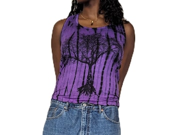 Women's Fair Trade Tree of Life Tie Dye Vest Top