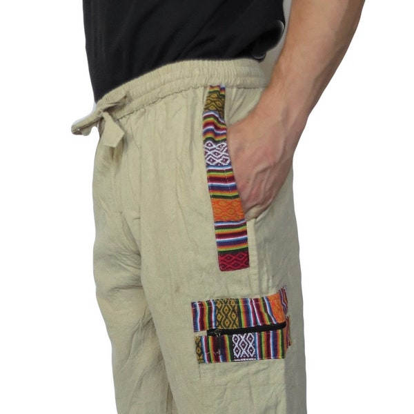 Fairtrade Trousers Cotton With Nepal Trim  (in 6 colours) P210