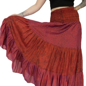 Fairtrade Women's Recycled Sari Full Gypsy Skirt SK151 - Etsy