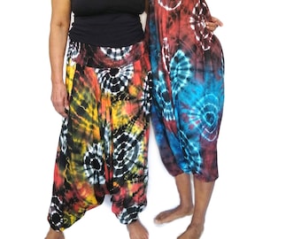 Pantalon afghan tye tye pour femmes Fairtrade Dye Circle Print TDP901