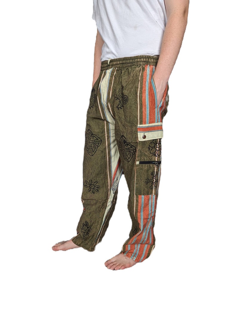 Pantalon cargo en coton Shyama résistant poche dans une boîte Fairtrade P702 Dark Green