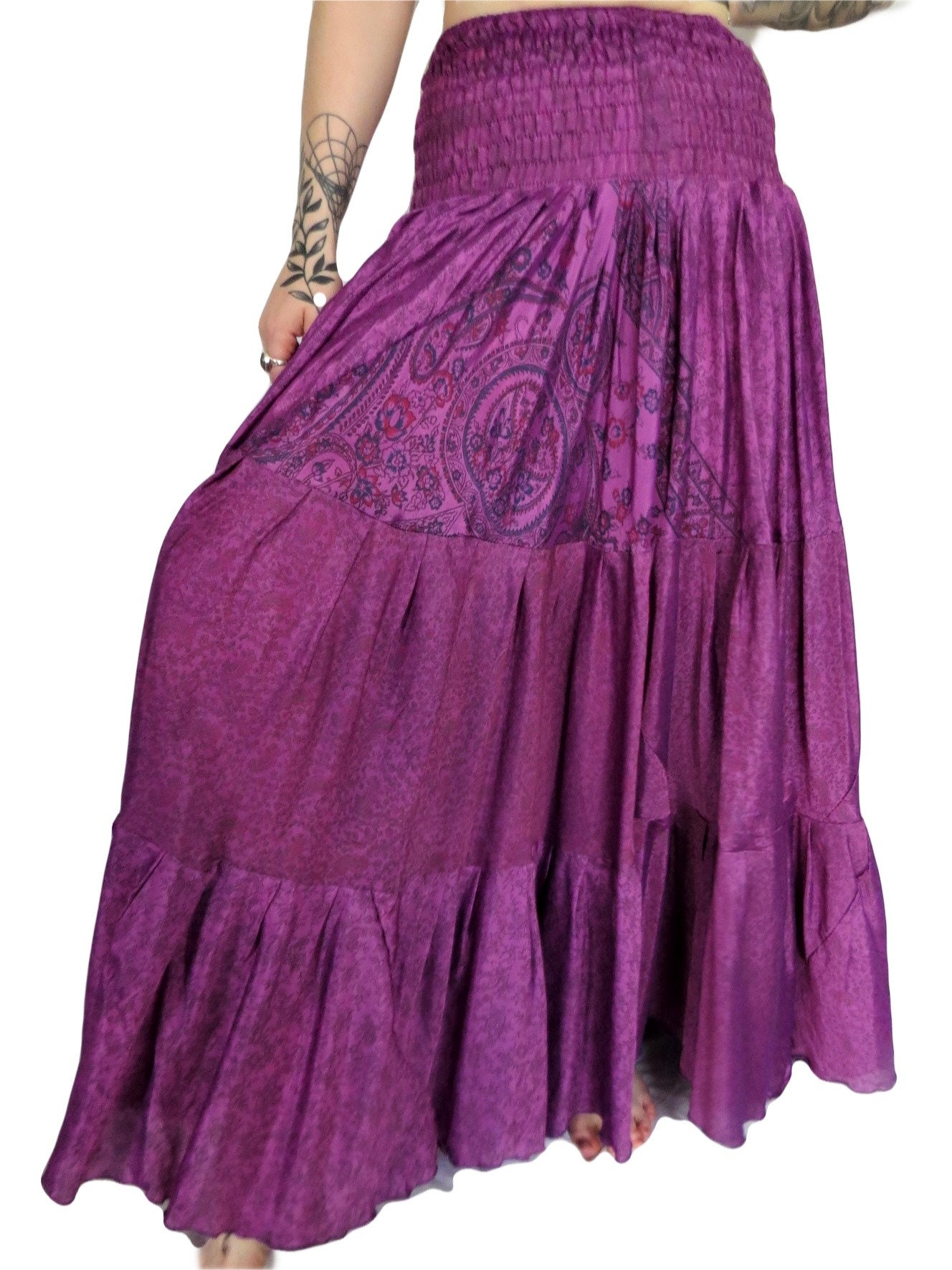 Fairtrade Women's Recycled Sari Full Gypsy Skirt SK151 - Etsy