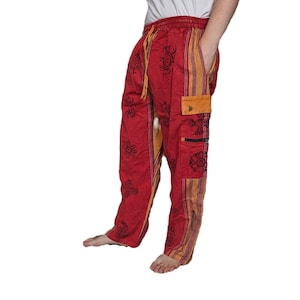 Pantalon cargo en coton Shyama résistant poche dans une boîte Fairtrade P702 Red Orange