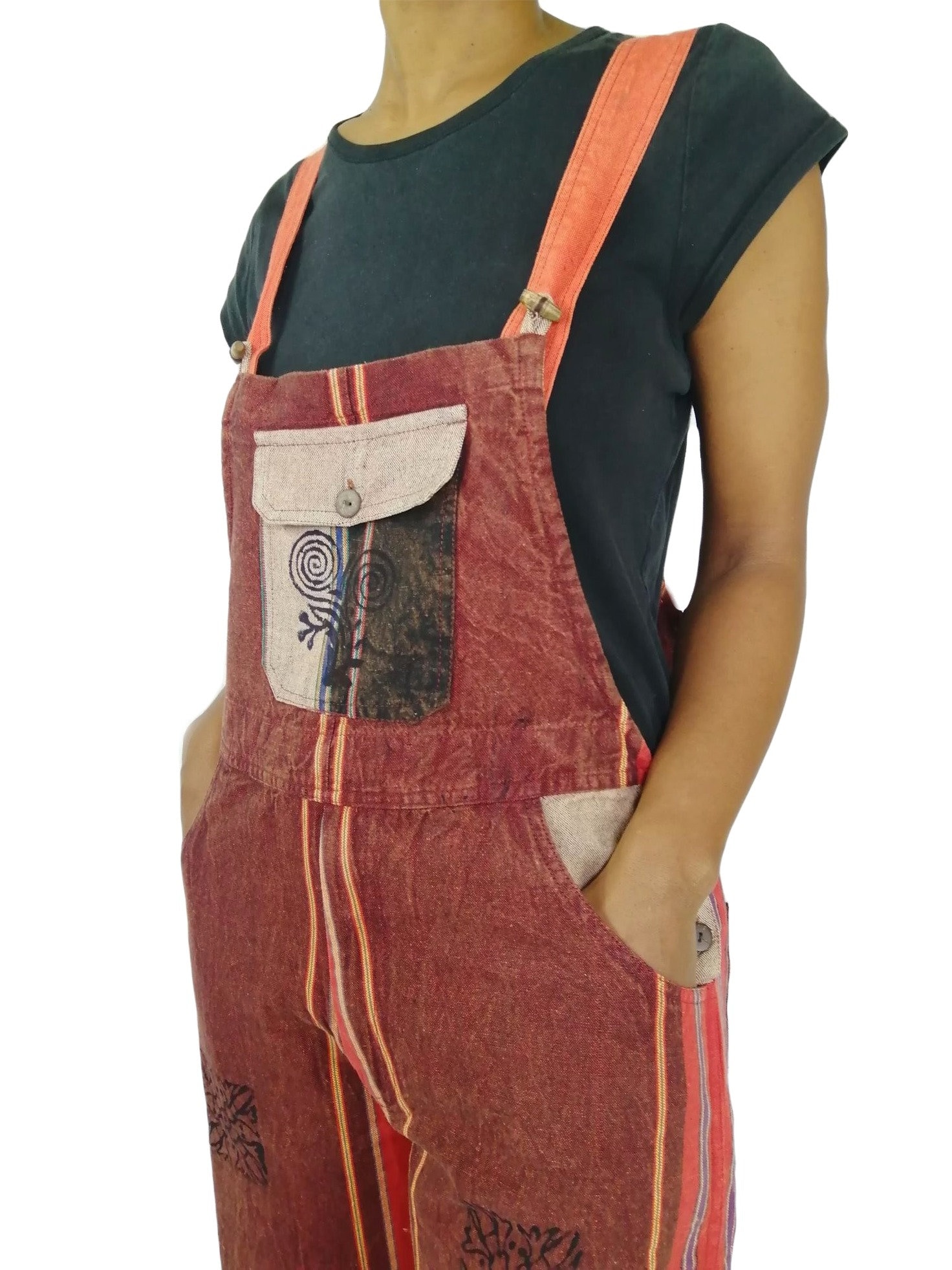 Image of Women's Fair Trade Heavy Cotton Shyama Dungarees | In  Colours Du
