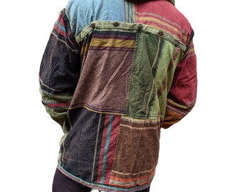 Fair Trade Cotton Patchwork Jacket With With Cotton Lining