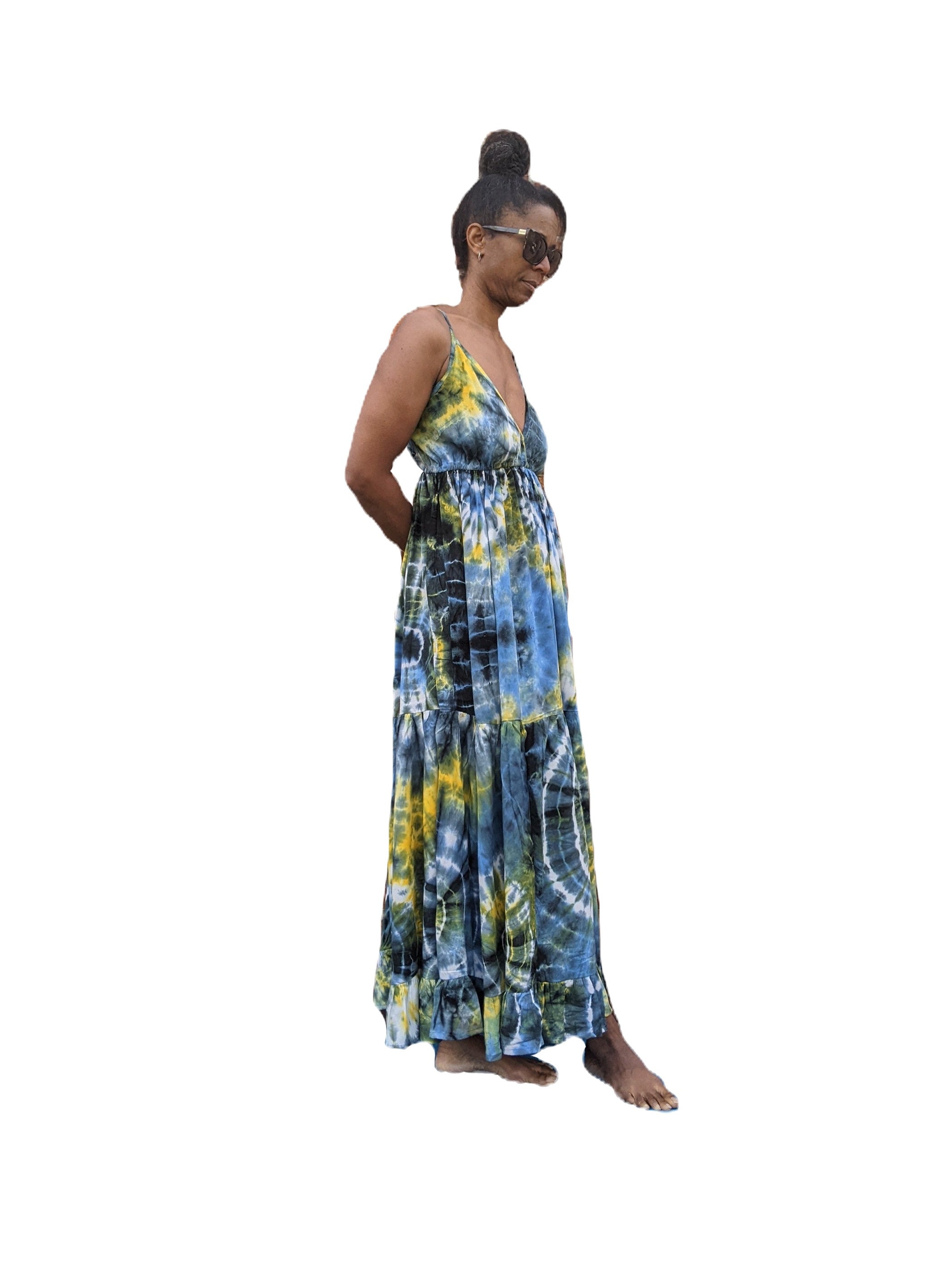 corset cowl neck maxi dress dynamite Khloe (Off White) colour:Multicoloured The floor 051923email Chiccall Women's Summer Strapless