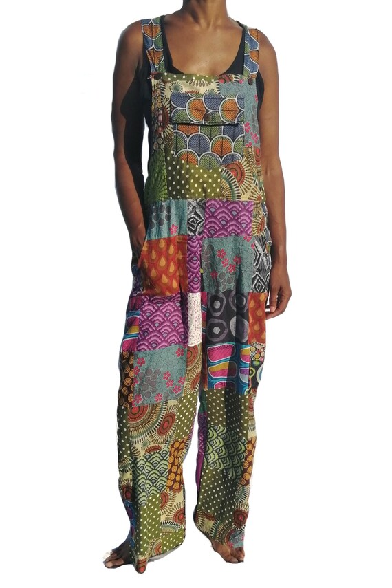 women's material dungarees