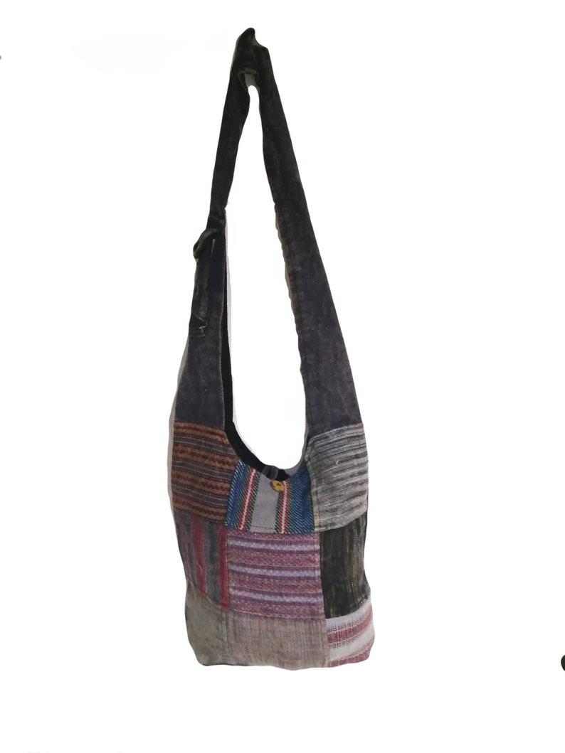 Fairtrade Jacard Cotton Square Patchwork Baba Fish Bag