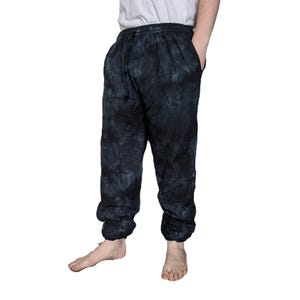 Fairtrade Trousers Fleece Lined Elastic Bottom Tie Dye (in 4 Colours and 4 sizes) P203