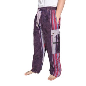 Pantalon cargo en coton Shyama résistant poche dans une boîte Fairtrade P702 Purple