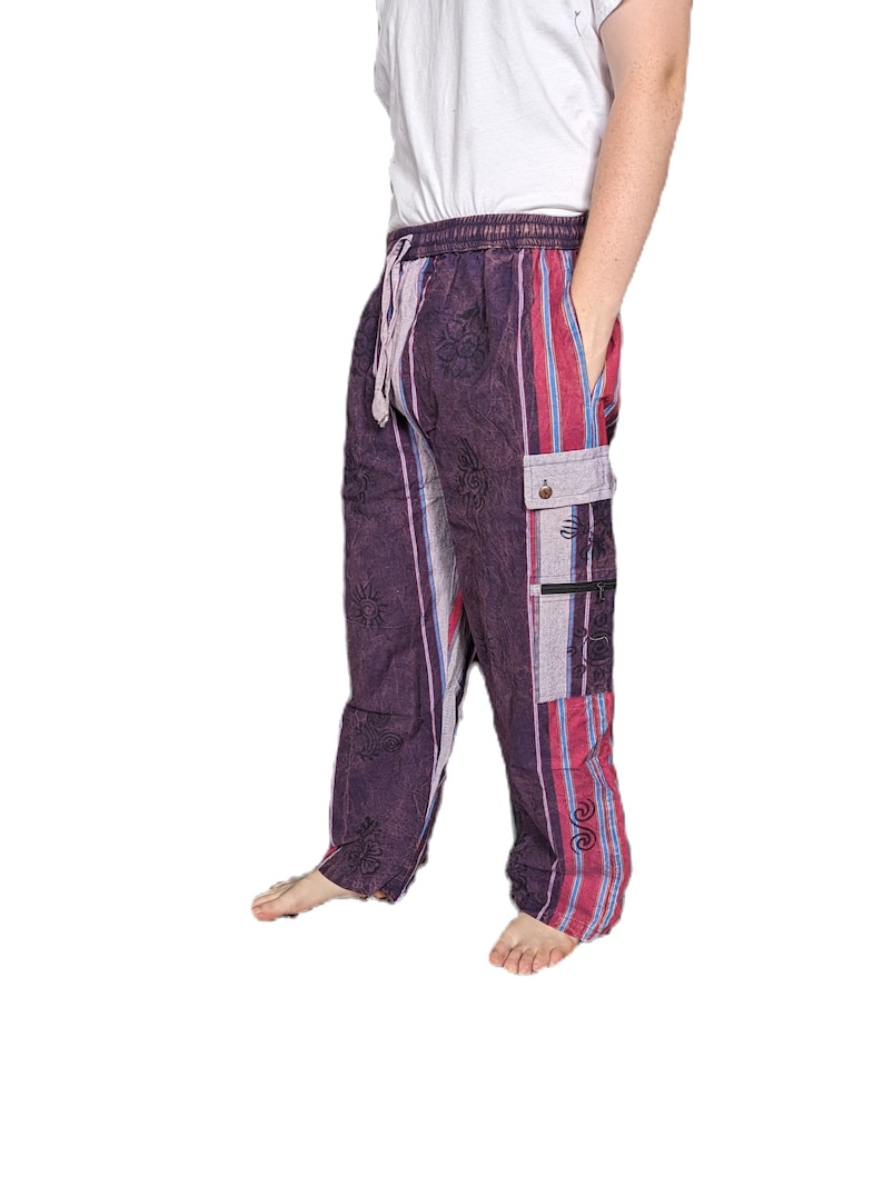 Pantalon cargo en coton Shyama résistant poche dans une boîte Fairtrade P702 Purple