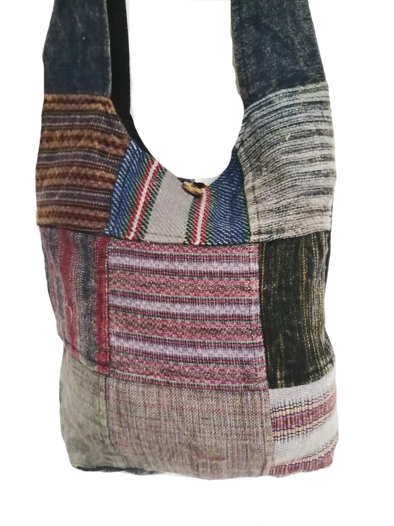 Fairtrade Jacard Cotton Square Patchwork Baba Fish Bag