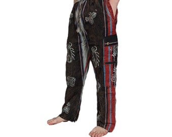 FLEECE LINED Heavy Duty Shyama Cotton Cargo (Box Pocket) Trousers Fairtrade