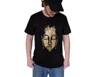 Bhuddha Print Cotton T Shirts (Optional Matching Cap) in 2 Colours