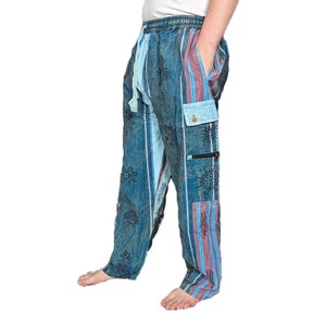 Pantalon cargo en coton Shyama résistant poche dans une boîte Fairtrade P702 Sky Blue