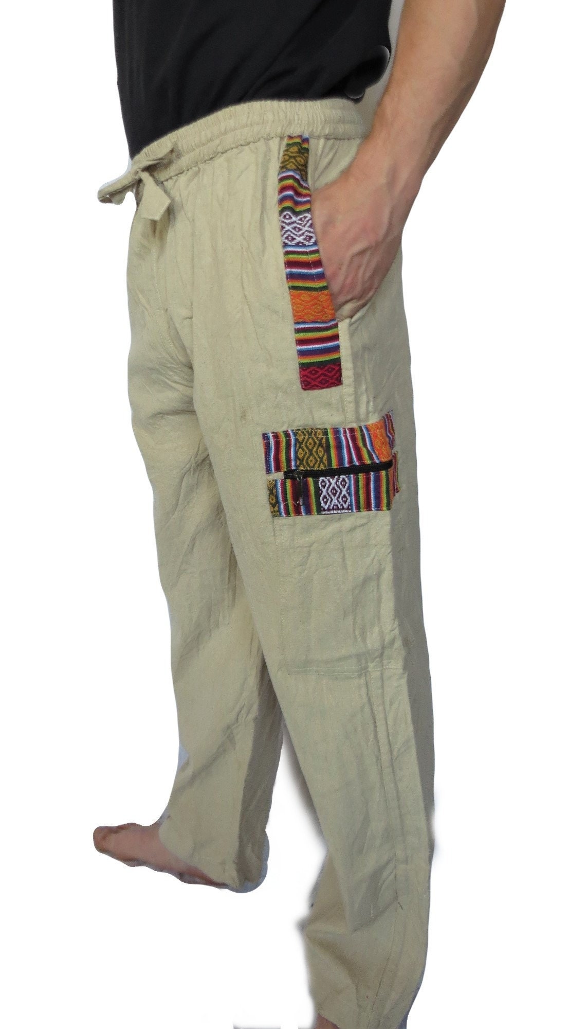 Image of Fairtrade Trousers Heavy Cotton Nepal Trim | In 3 Colours P800