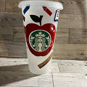 Starbucks Cold Cup Lehrer 24 oz Venti Tasse, Lehrer Geschenk, Freund Geschenk, Reise Tasse, Party Geschenk, Thema Geschenk.