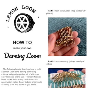 Make Your Own Darning Loom - Printer Friendly PDF Instructions w/ Video