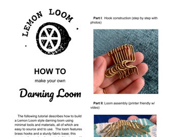 Make Your Own Darning Loom - Printer Friendly PDF Instructions w/ Video