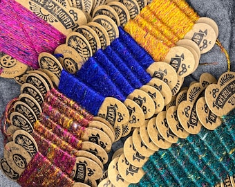 Silk mill waste HANDSPUN “Trash Tweed” mending thread