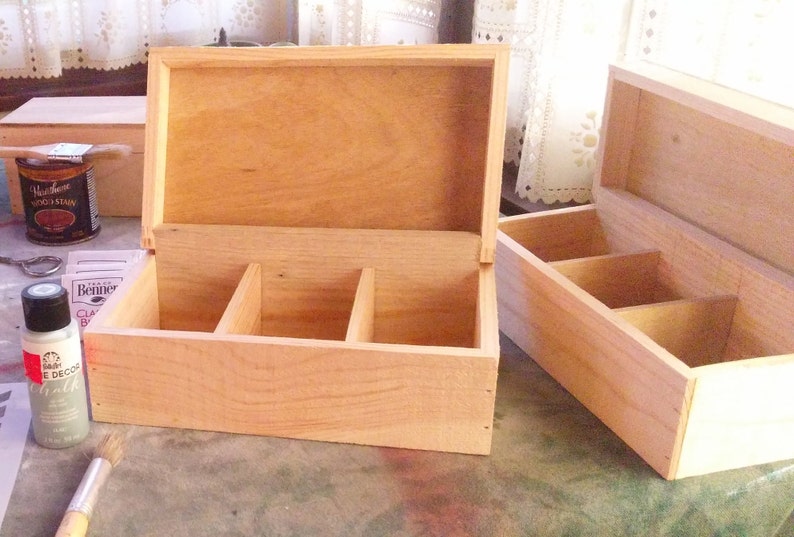 SALE Unfinished Wood Box narrow Size Etsy