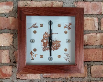 Handmade Black Walnut Sportsman Clock