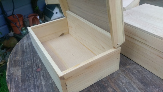 Unfinished Wood Box made in the USA Etsy