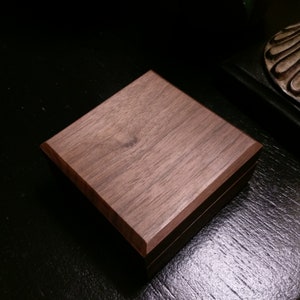 Luxury Wood Trinket Box Black Walnut