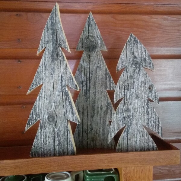 3 Table Top Trees Cedar Wood