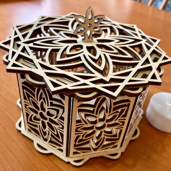 Octagon Box - Unfinished -  Laser cut
