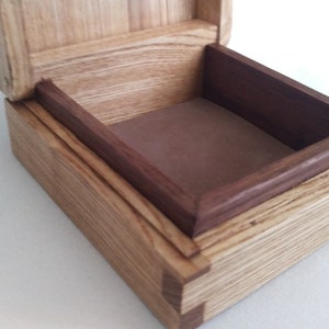 Luxury Wood Trinket Box Walnut/Black Ash