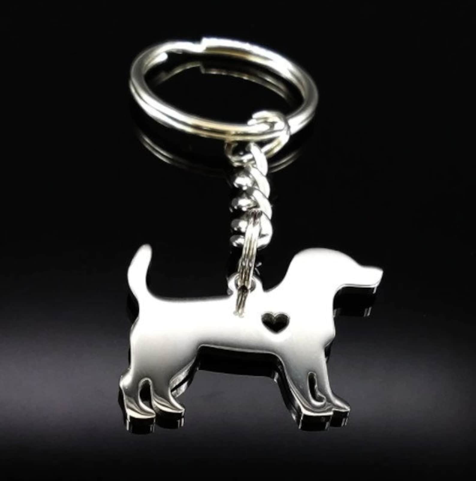 Dog Keyring Silver Key Ring Dog Lover Keyring Animal Key Etsy