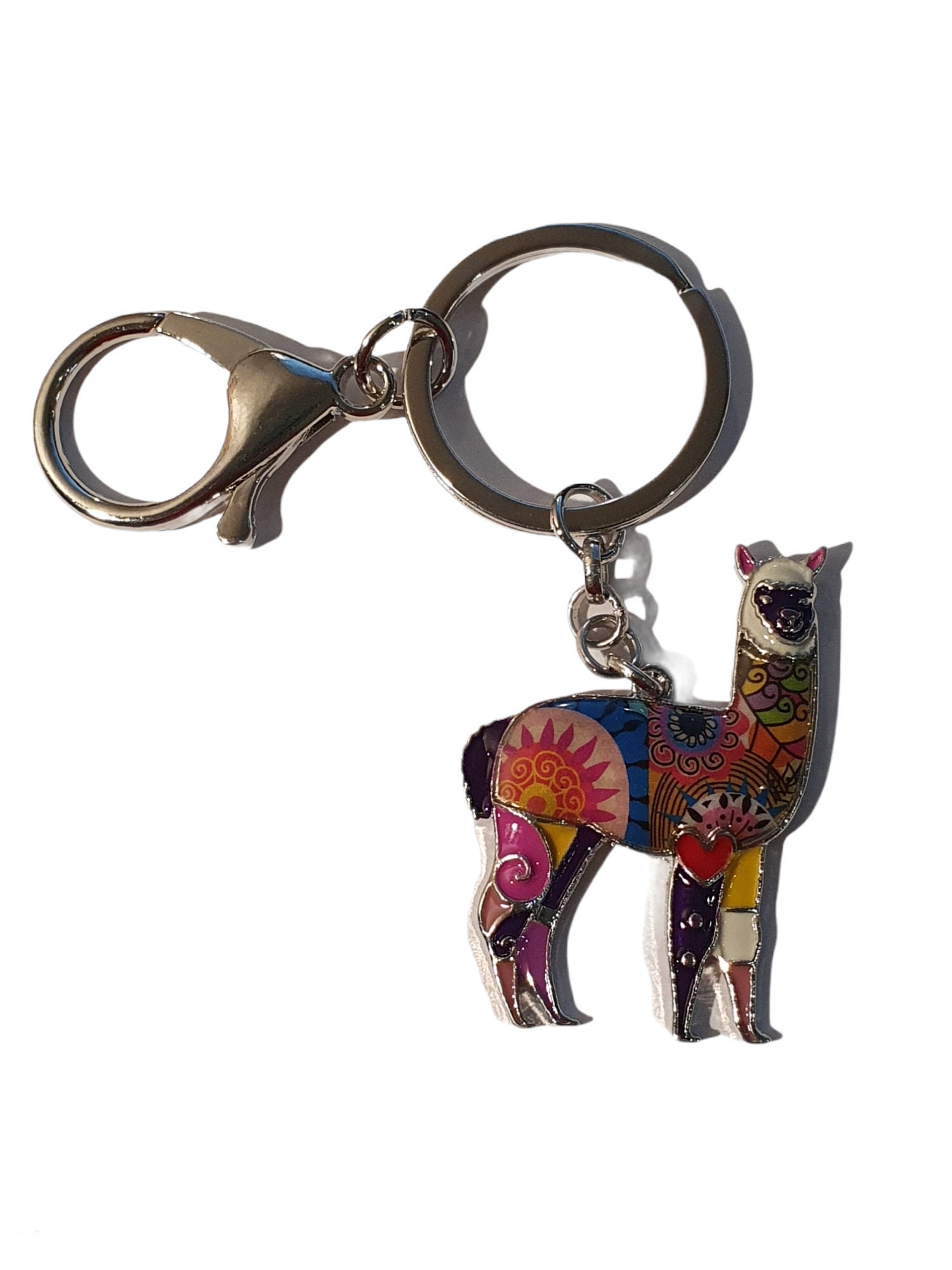 Animal Keychain Alpaca Goat Keychain Bright Keyring Etsy
