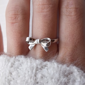 Silver Bow Ring, Sterling Silver Bow, Bow Ring, Dainty Silver Ring, Silver Bow, Boho Ring, Silver Boho Ring, Dainty Silver Ring, Bow Jewelry