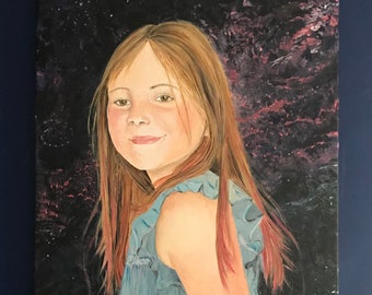 Custom portrait painting in Acrylic