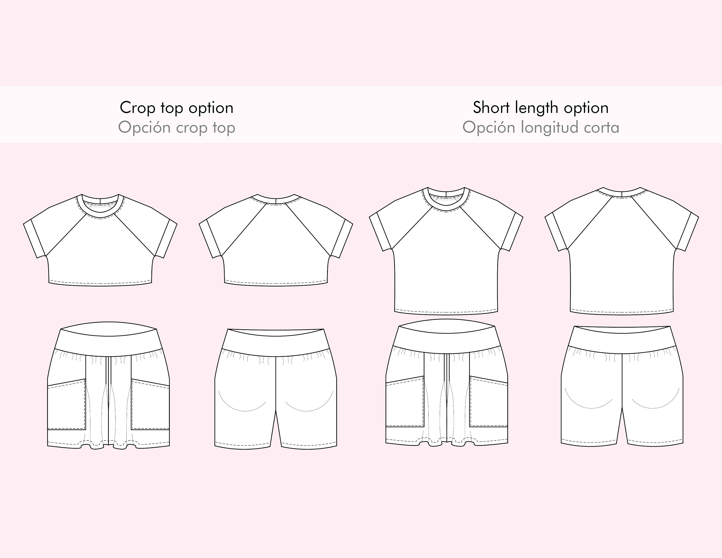 PAJAMA SET PDF Sewing Pattern and Tutorial in Xxs-5xl Skirt - Etsy