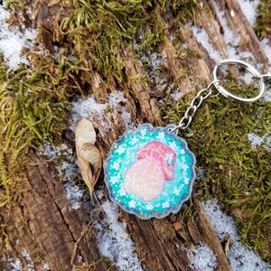 Mushroom Sprite Keychain Charm! &quot;Lovely&quot; - Holographic Acrylic!