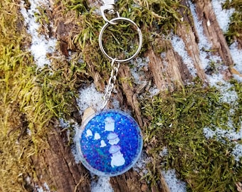 Mushroom Sprite Keychain Charm! "Teamwork (Moonshrooms)" - Holographic Acrylic!