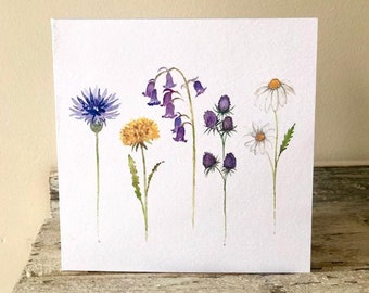 Wild Flower Greetings Card • Blank Inside