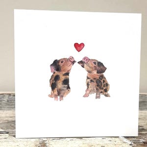 Schweinchen, Liebe liegt in der Luft • Herzlichen Glückwunsch zum Jahrestag • Ferkel • Für Ihn • Für Sie • Schweinchen • Liebe senden • Liebe senden • Hochzeitskarte • Für Familie